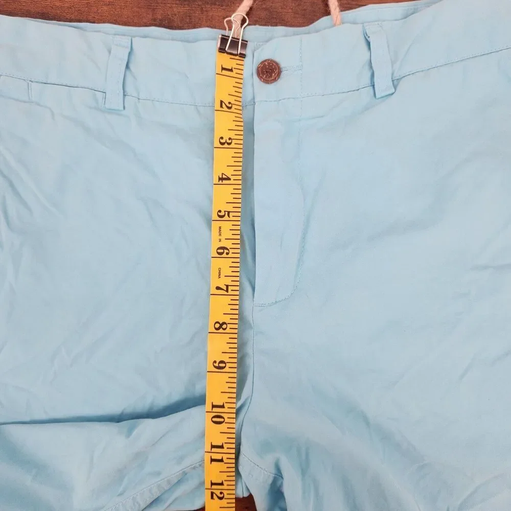 Polo Ralph Lauren Swimwear Boardshorts Light Blue Wood Button Rope Drawstring 34